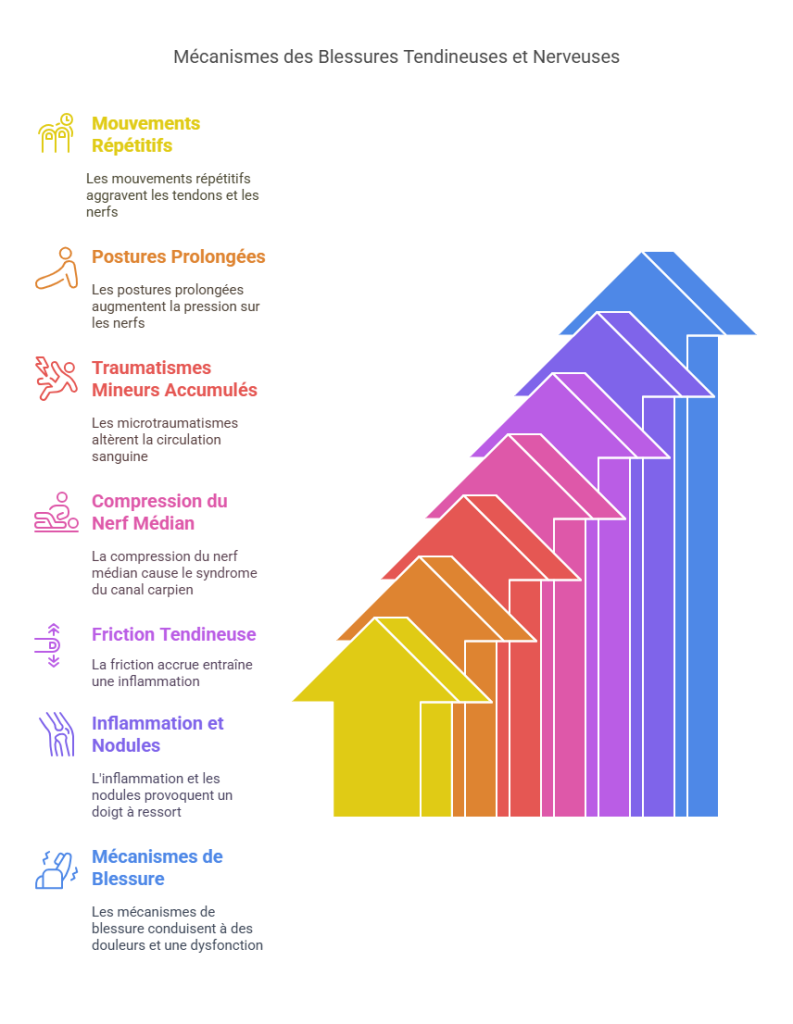 Blessures Tendineuses et Nerveuses du poignet et de la main Blessures Sportives