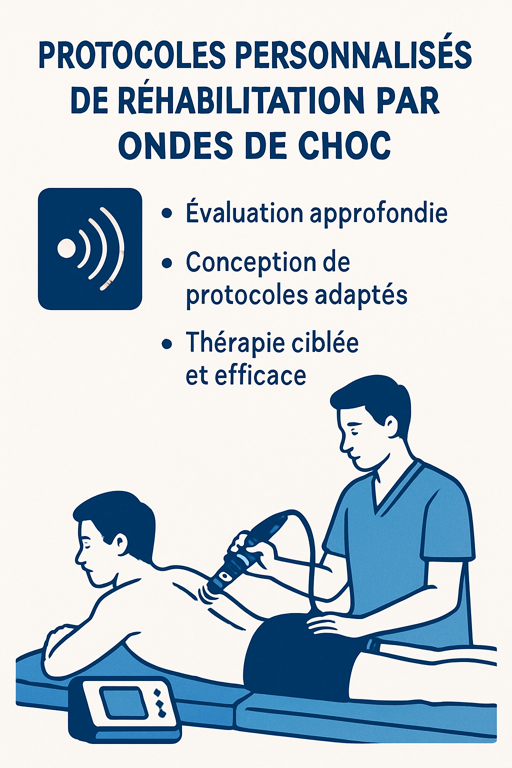découvrez comment les protocoles personnalisés de shockwave offrent une récupération sur mesure, adaptés à vos besoins pour optimiser le processus de guérison et améliorer vos performances.